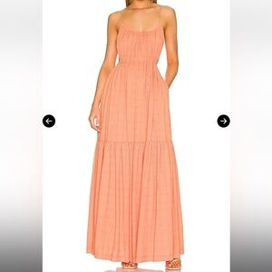 NWOT Jonathan Simkhai Lisa Flowy Maxi Dress in Peach
